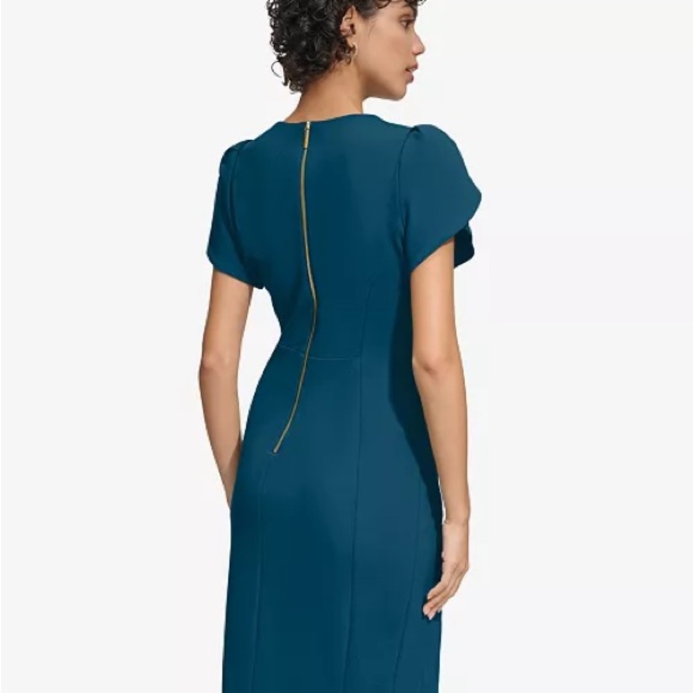 Calvin Klein Dark Green Midi Dress - Picture 3 of 7